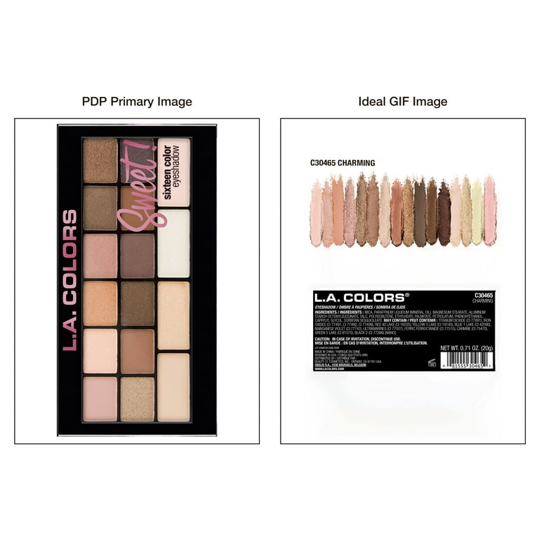 L.A. COLORS Sweet 16 Eyeshadow Palette with 16 Vibrant Matte and