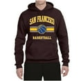 thumbnail image 2 of Wild Bobby City of San Francisco Basketball Fantasy Fan Sports Unisex Hoodie Sweatshirt, Brown, X-Large, 2 of 5