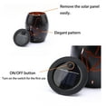 thumbnail image 3 of LuxenHome 6-Inch Black Metal Rain Solar Powered Outdoor Decorative Lantern, 3 of 6