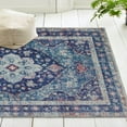 thumbnail image 4 of ReaLife Rugs Machine Washable Printed Vintage Distressed Medallion Blue Eco-friendly Recycled Fiber Area Runner Rug (2'6" x 8'), 4 of 8