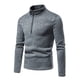 thumbnail image 1 of Camisas deportivas para correr para hombre, jersey de forro polar con cremallera de 1/4, sudaderas de manga larga (gris), 1 of 5