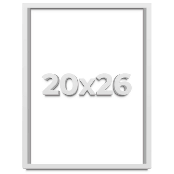 20x26 Shadow Box Frame White | 1 Inches Deep Real Wood Contemporary Shadowbox Display Frame | UV