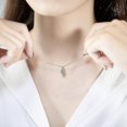 thumbnail image 2 of Collier Chaîne Collier Pendentif Bijoux Filles S925 Argent Feuilles_x, 2 of 2