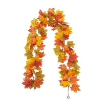 Uxgjfwu Fall Maple Leaf Garland 6FT Artificial Autumn Foliage Vine Hanging Decor for Thanksgiving Home Fireplace Wedding Christmas Party