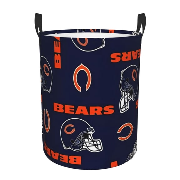 Chicago Circular Hamper Waterproof Foldable Laundry Hamper, Dirty Clothes Laundry Basket, for Toy Collection Gift Basket with Handles for Room