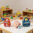 thumbnail image 5 of Fine Motor Skills Toys Locks with Keys, Puzzle Toys Student Hobby Toys for Toddlers 1-3, Toys Vehicle Playset Hobby Toys 6 Pack, 5 of 9