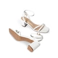 thumbnail image 4 of Sandalia DREAM PAIRS SDHS2496W Blanca con Tacones Anchos de 6 cm, 4 of 6