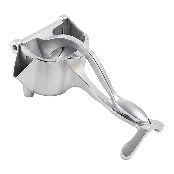 Fresh Fruit Juice Extractor, 2025 Upgrade Hand Juicer Squeezer Lemon Juicer Manual Hand Press with Ergonomic Grip, Easy to Clean for Orange Citrus Pomegranate Lime Grapefruit Kitchen Tool (1, Silver)