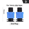 thumbnail image 1 of 16mm High-quality Garden Hose Waterstop Barb Connector Irrigation Drip Emitter Hose Lock Tee Elbow Equal Coupling Adapters30pcs He Qiyong unisex, 1 of 2