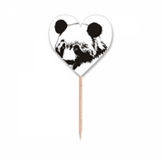 Fierce Outline Panda Cat Handsome Toothpick Flags Heart Lable Cupcake Picks