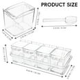 thumbnail image 2 of Caja de condimentos XJMWXHFC transparente de 4 piezas con tapas y cucharas, 2 of 7