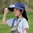 thumbnail image 3 of ZACPNCV Kids Sun Hats for Boys Girls UV Protection Baseball Cap Hats for Kids with Neck Flap Wide Brim Navy Free Size, 3 of 9