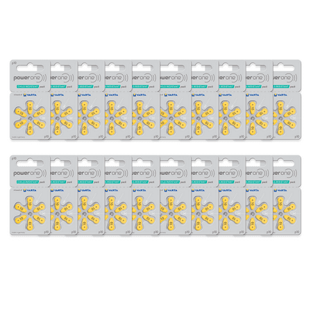 Power One Size 10 Hearing Aid Batteries (120)