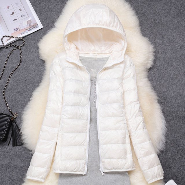 Women Puffer Jacket 15 Colors Plus Size Ultra Lightweight Packable Hooded Down Coats