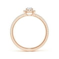 thumbnail image 2 of ANGARA Natural Halo Diamond Criss-Cross Engagement Ring in 14K Rose Gold for Women (Size-4.1mm| Color-G| Clarity-VS2) | April Birthstone, Anniversary, Jewelry Gift for Women | Natural Diamond Ring, 2 of 11