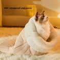 thumbnail image 3 of Nid pour Chats et Chiens, Maison Chaude, Lit de Couchage pour Petits Chats et Chiens, Nid Portable Apaisant, Design Semi-Fermé, Toutes Saisons, Lavable en Machine (Marron, Grand), 3 of 7