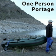 Sea Eagle StealthStalker STS10 Frameless Inflatable 101 Green Fishing Boat for 1-2 People, Lightweight, Transportable, Stowable- for Rivers, Lakes, Bays- Pro Solo Package