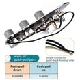 thumbnail image 5 of Prewired Control Plate for Jazz Bass Guitar Loaded J Bass Control Board with Wiring Harness Push Pull Potentiometers, 5 of 5