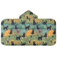 thumbnail image 5 of Yayeee Kids Hooded Towel with Hand Pockets Beach Soft Absorbent Bath Wrap 50 x 23.5 inch, Floral Black Cats Pattern, 5 of 5