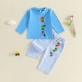thumbnail image 2 of Kids Clothes Crewneck Graphic Sweatshirt & Jogger Pants Outfits, 2 of 7