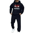 thumbnail image 3 of VBTAPA Mens Christmas Hoodie Tracksuit 2 Piece Xmas Printed Long Sleeve Sweatsuit Set Pocket Hoodies Jogger Pants Matching Casual Athletic Outfits on Clearance Dark Blue XL, 3 of 8