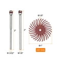 thumbnail image 2 of Uxcell 30 Pieces Radial Bristle Disc Set 1" 220 Grit Detail Abrasive Brush Kit with 1/8" 3/32" Shank Mandrels, Red, 2 of 5