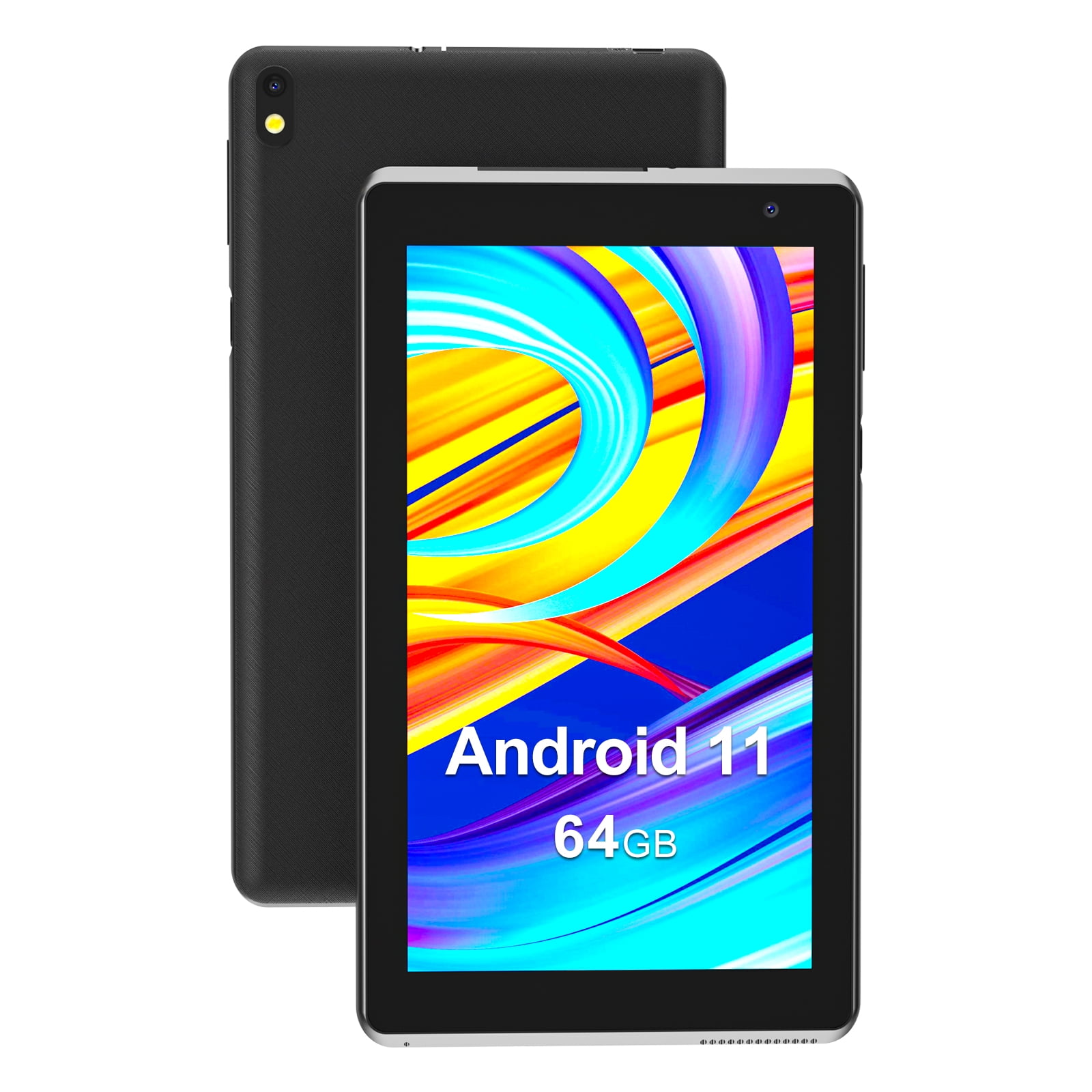 Ja faglært smog Tablet 7 inch, Android 11 Tablets 2GB RAM 64GB ROM Computer Tablet, IPS  Screen, Dual Camera 2+5MP, Bluetooth, Wifi Tab PC (Black) - Walmart.com