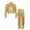 Gold, variant on Boys Girls Hip Hop Jazz Dance Clothes Set Shiny Jacket with Metallic Pants Party Costume Silver 6