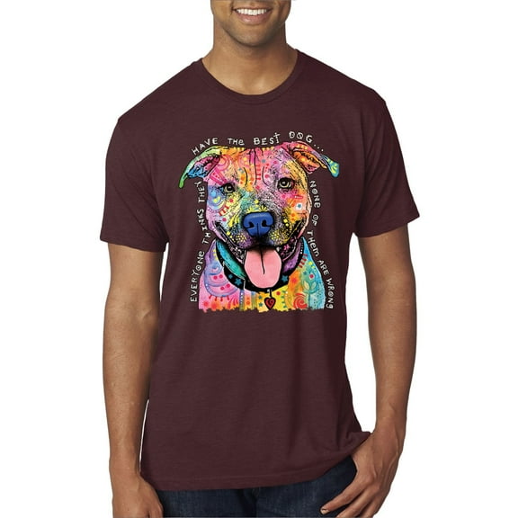 Dean Russo Best Dog Dog Lover Mens Premium Tri Blend T-Shirt, Cardinal, Large