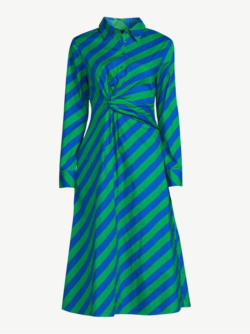 fitted lace wedding dress Veda Long Sleeve Floral Tiered Ruffle Maxi Dress Blue main image 0