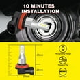 thumbnail image 2 of 6000K White Upgrade H11 LED Fog Light Bulbs for Honda Accord 2006-2015 Super Bright, 2 of 9