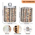 thumbnail image 5 of Yayeee 2 Pack Qtip Holder Bathroom Cotton Swab Canister with Lid Clear Dispenser Set, Black Abstract Dots, 5 of 6