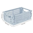 thumbnail image 3 of AMERTEER 4-Pack Mini Storage Basket  Stackable Plastic Tray Shelf Desktop Storage Organizer Box  Cosmetics Storage Basket  Cloth Closet Collapsible Storage Bin Container for Office Home, 3 of 9