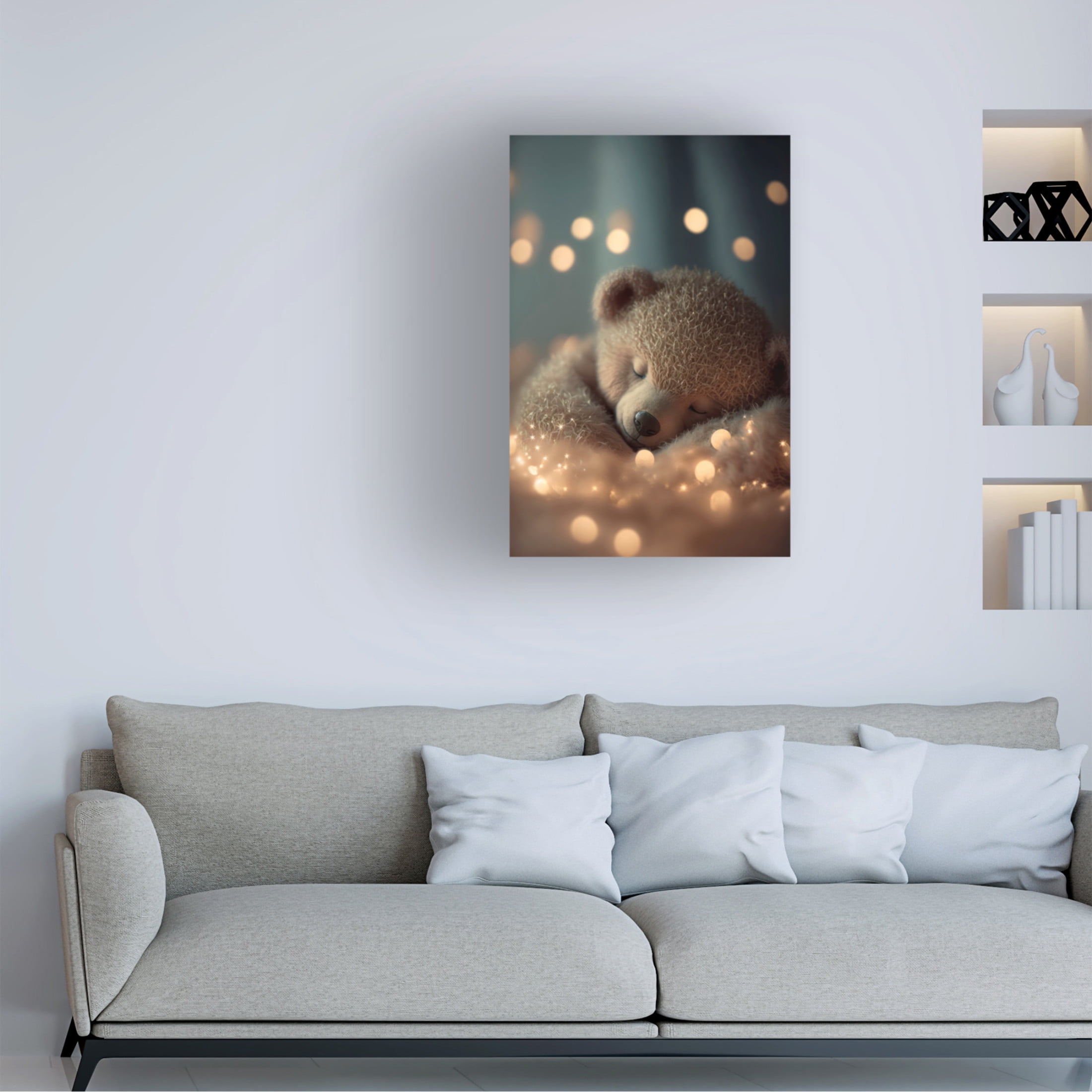 Canvas Wall Art - Treechild 'My Sleeping Teddy' Wall Art for Living Room, Bedroom, or Office D?cor by Trademark Fine Art - 12 x 19 Inches