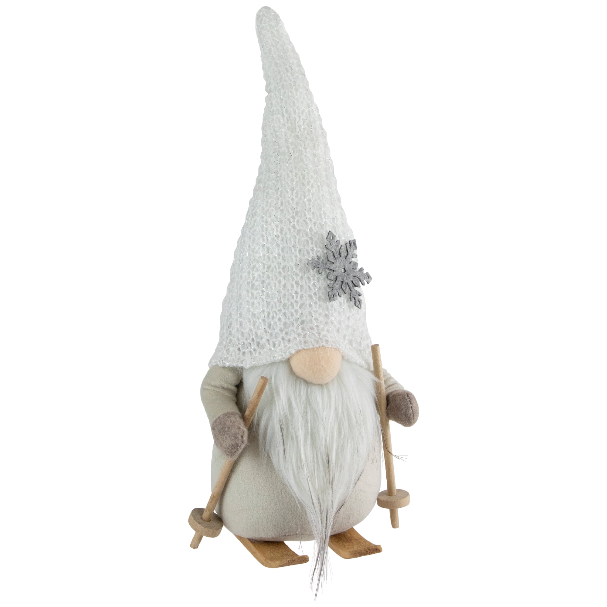 Northlight Winter Ski Gnome with Snowflake Hat Christmas Decoration - 12"