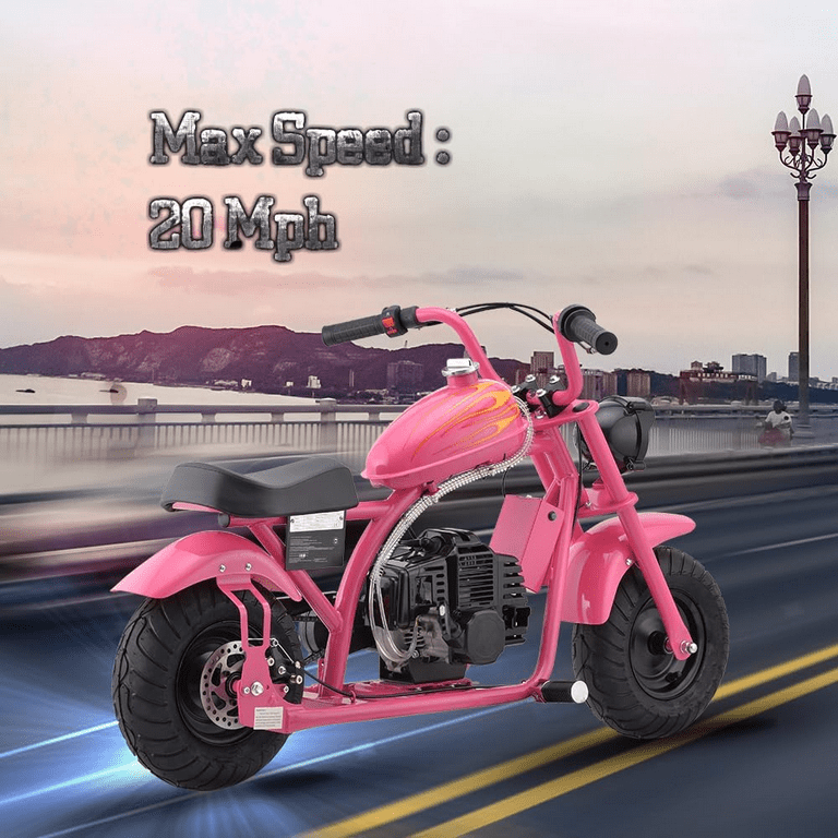 Sunderwell 27 Miles Gas Mini Chopper Bike,49cc 2-Stroke Dirt Bike