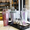 thumbnail image 3 of Gobelet Réutilisable 500ml avec Couvercle et Paille, Double Paroi, Rose, 3 of 5