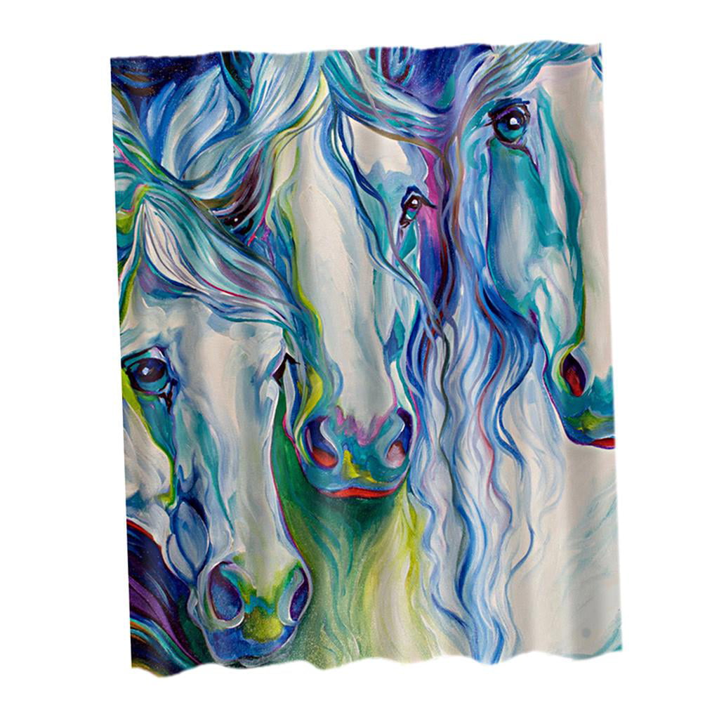 Details about   Modern City Shower Curtain Bathroom Accessories Polyester Fabric 12Hooks 71'' 