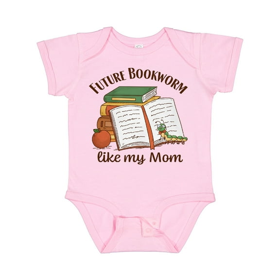 Inktastic Future Bookworm Like My Mom Boys or Girls Baby Bodysuit
