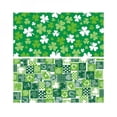 thumbnail image 3 of St. Patrick's Day Tablecloths Green Shamrocks Tablecloth Stain Resistant Plastic Tablecloth Waterproof Rectangle Table Cover Irish Party Lucky Clover Table Covers for Dining Party Decor, 3 of 6