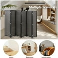 thumbnail image 6 of YRLLENSDAN Tall Room Dividers and Folding Privacy Screens, Wall Divider for Room Separation, Bamboo Wood Room Partition with 6 Panels Freestanding Indoor, Black, 6 of 7