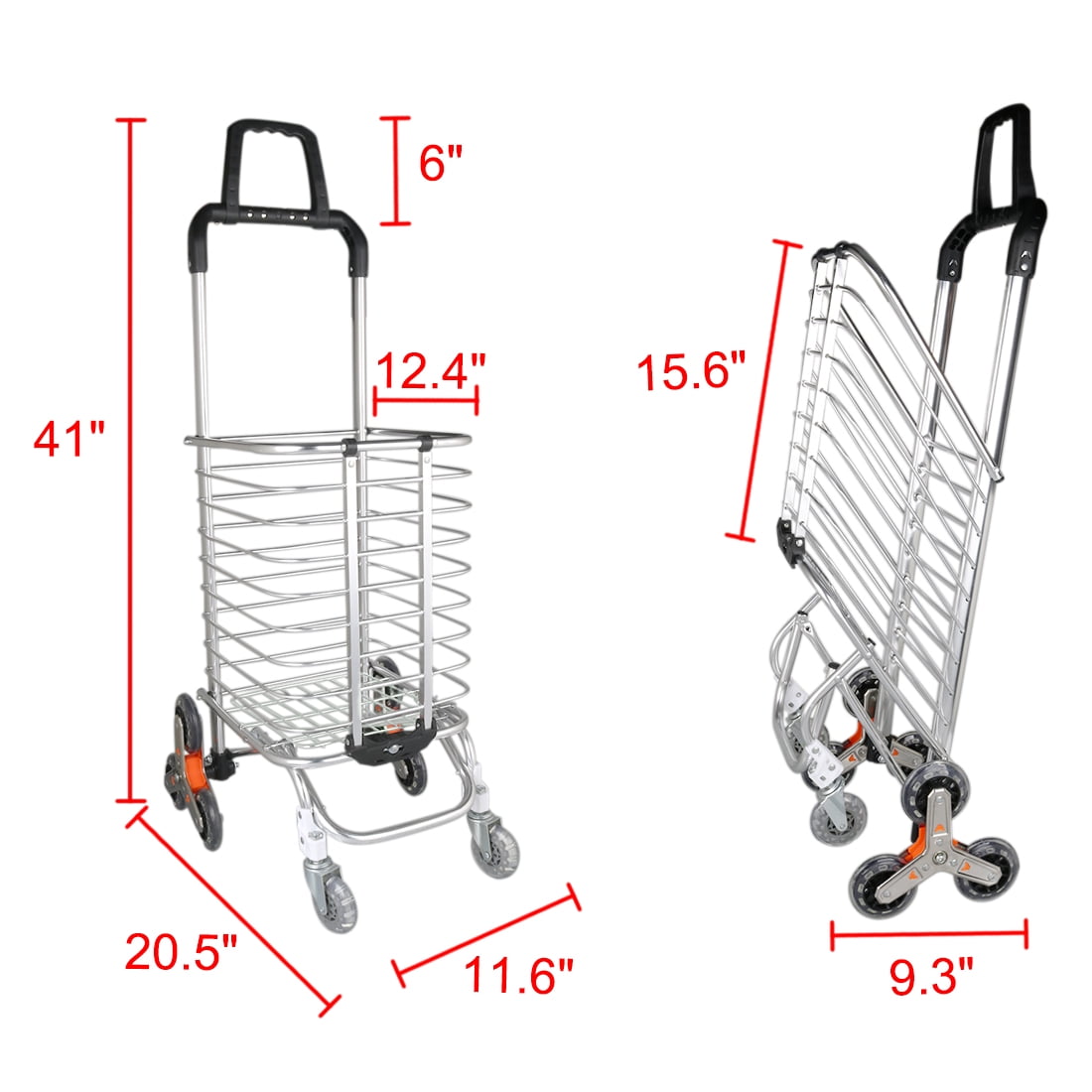 heavy duty stair climber grocery shopping cart trolley basket