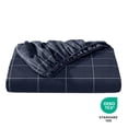 thumbnail image 6 of Bare Home Luxury 1800 Collection Fitted Sheet, Ultra-Soft, Deep Pocket, Queen, Grid - Midnight/White, 6 of 6