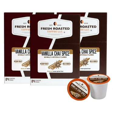 Fresh Roasted Coffee's Flavored Coffee Collection, Vanilla Chai Spice, 72 K-compatible Pods