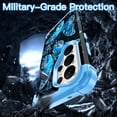 thumbnail image 3 of CASEFIV for Samsung Galaxy S26 Ultra Case,Glow in The Dark,Shockproof Protection Hard PC Soft Flexible TPU Bumper Drop Protective Protective Phone Cover Case for Galaxy S26 Ultra,Blue Butterfly, 3 of 7