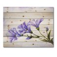 thumbnail image 3 of Designart 'Blue Wildflowers With Leaves II' Traditional Print on Natural Pine Wood, 3 of 5