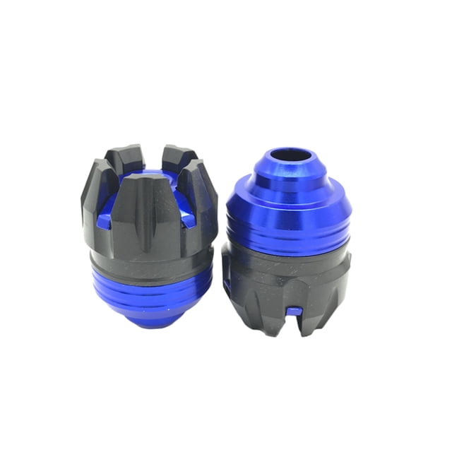 Scienceny 2 piezas reemplazadas de horquilla delantera, copas de eje, copa amortiguadora, aleación de aluminio, profesional, fácil de instalar, Accesorios para motos Azul