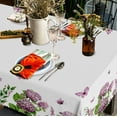 thumbnail image 2 of Round Table Cloths 60 in, Floral Tablecloth Waterproof, Wrinkle Free Polyester Flower Table Cover for Patio Party, 2 of 4