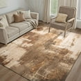 thumbnail image 6 of Arogan Modern Abstract Washable Rug for Living Room, Bedroom, Dining Room, Children's Playroom, Brown, 6' x 9', 6 of 7