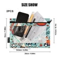 thumbnail image 3 of Happy Foxes Leaf Berry 2 Pack Pencil Pouch for 3 Ring Binder Smooth Zipper Folders with Pockets Clear Window Pencil Case, 3 of 6